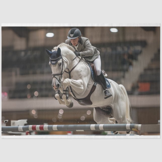 Papel De Seda Desnudar caballos ecuestres y jinetes (Anverso)