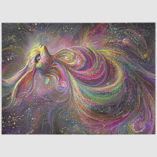 Papel De Seda Desnudar Conejo Psicodélico De Pascua