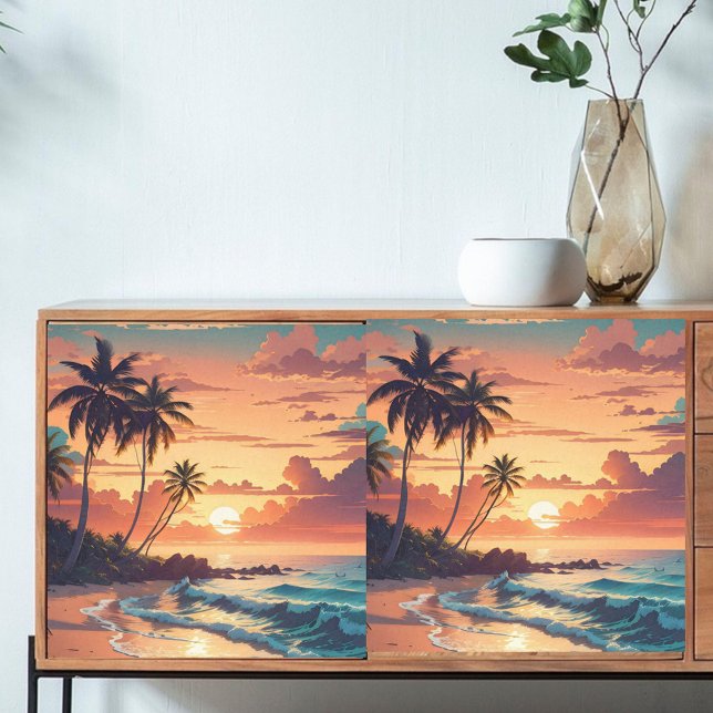 Papel De Seda Desnudar el atardecer de playa tropical (Subido por el creador)