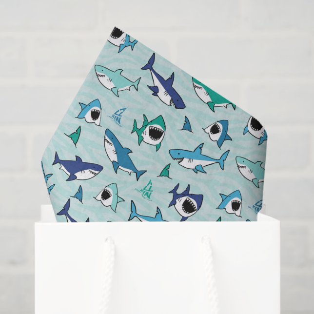 Papel De Seda Desnudar el Mar Azul de los Tiburones (Bolsa de regalo)