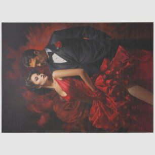 Papel De Seda Desnudar el tango de pareja de San Valentín en neg