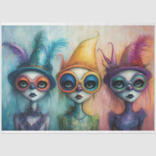 Papel De Seda Desnudar el Whimsical Lady Trio de Whimsyville