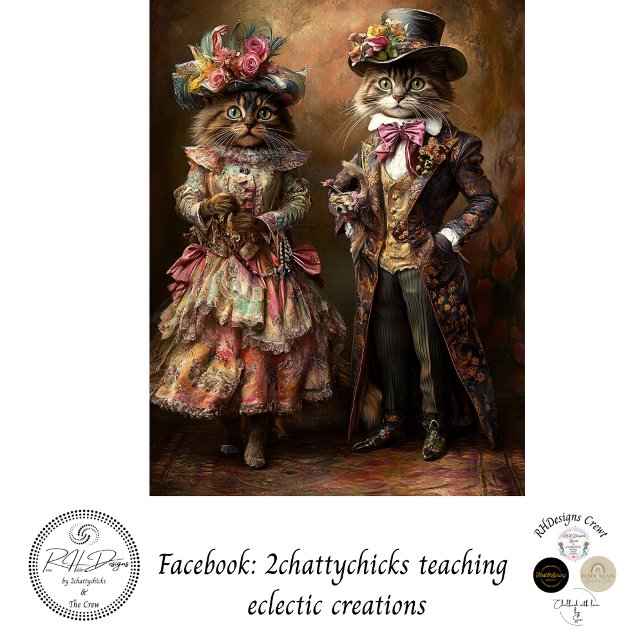 Papel De Seda Desnudar gatos vestidos de la era victoriana (Subido por el creador)