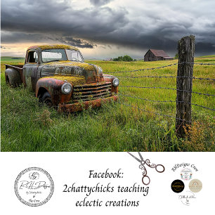 Papel De Seda Desnudar Nostalgic Rusty Red Truck Old Barn