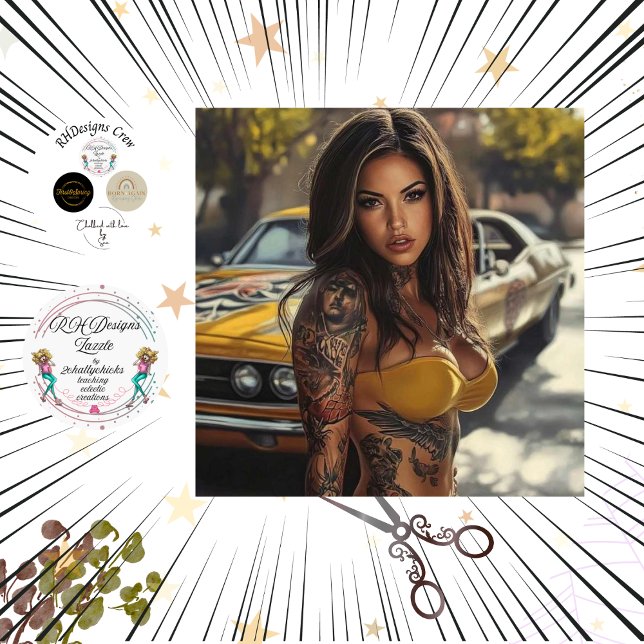 Papel De Seda Desnudar nostálgico coche de músculo bello mujeres (Subido por el creador)