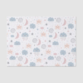 Papel De Seda Desnudar nubes Luna Starry Sky Baby Shower