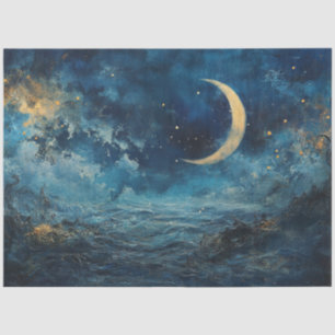 Papel De Seda Desnudar resumen noche cielo luna creciente