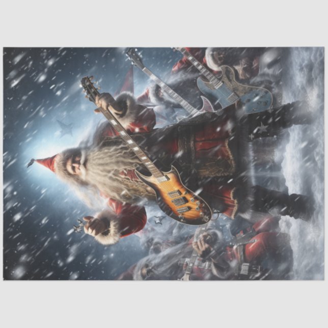 Papel De Seda Desnudar Rock N Roll Santa Claus (Anverso)