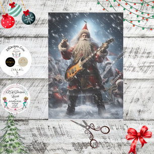 Papel De Seda Desnudar Rock N Roll Santa Claus