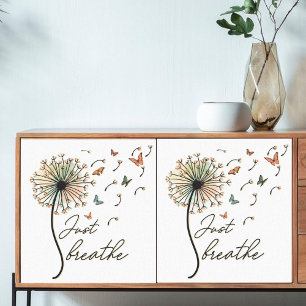 Papel De Seda Desnudar solo respira el dandelion con mariposas