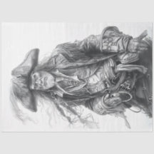 Desnudo blanco negro pirata