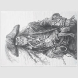 Papel De Seda Desnudo blanco negro pirata