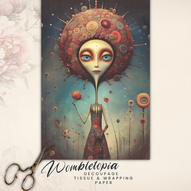 Papel De Seda Desnudo de la fantasía artística artificial cósmic (Subido por el creador)