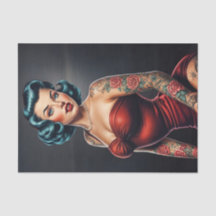 Desnudo de la mujer del pinup de Retro Rockabilly