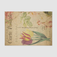 Desnudo de Tulip Floral de la tarjeta postal franc