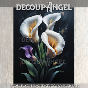Papel De Seda Desnudo de White Calla Lilies