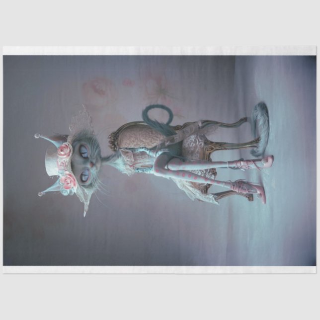 Papel De Seda Desnudo del gato místico del Nobel francés (Anverso)