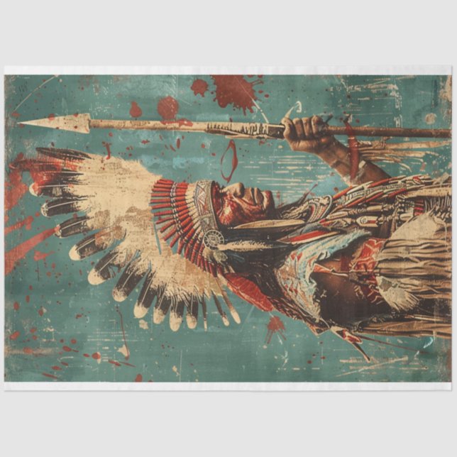Papel De Seda Desnudo del jefe indio americano (Anverso)