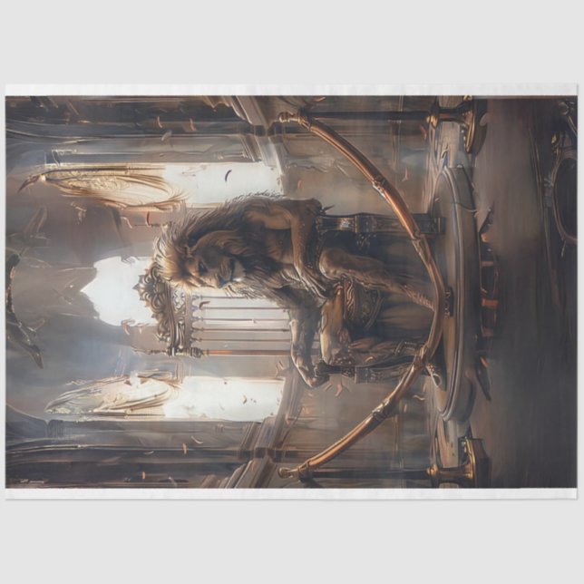 Papel De Seda Desnudo del trono del emperador Metalizado surreal (Anverso)