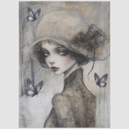 Papel De Seda Desnudo gótico oscuro del Chica Grunge