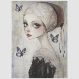 Papel De Seda Desnudo gótico oscuro del Chica Grunge