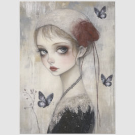 Papel De Seda Desnudo gótico oscuro del Chica Grunge