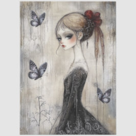 Papel De Seda Desnudo gótico oscuro del Chica Grunge