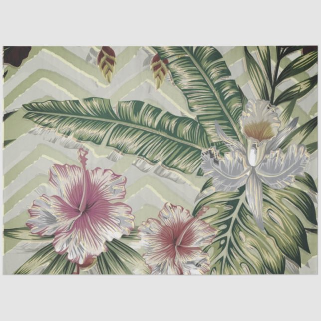 Papel De Seda Desnudo tropical florals (Anverso)