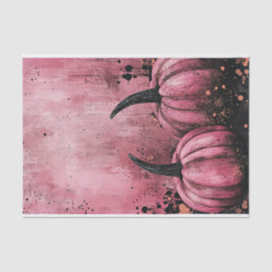 Papel De Seda Desnudos de caída de calabaza negra y rosa