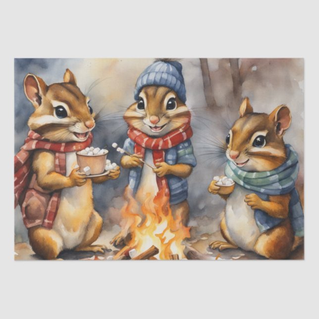 Papel De Seda Desnudos de chupunes y malvaviscos de otoño (Anverso)