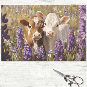 Papel De Seda Desnudos de flores de lupa de vaca lechera