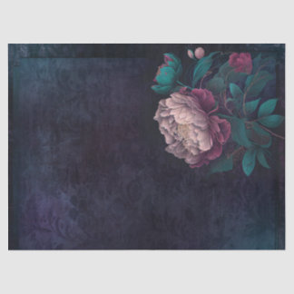 Papel De Seda Desnudos de flores de peones rosas y blancas
