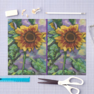 Papel De Seda Desnudos de flores florales de girasol