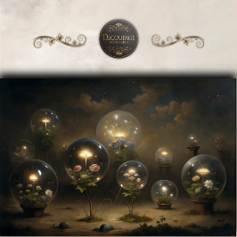 Papel De Seda Desnudos de flores orb de vidrio encantado