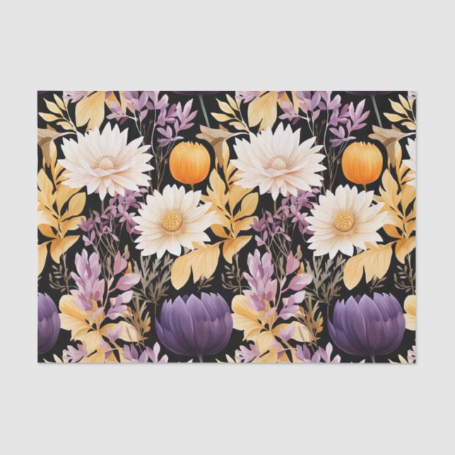 Papel De Seda Desnudos de las flores de otoño (Anverso)