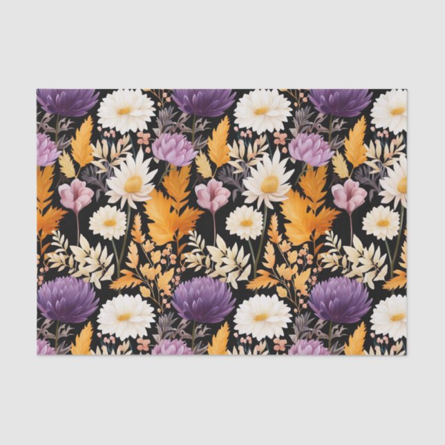 Papel De Seda Desnudos de las flores de otoño (Anverso)