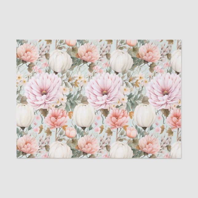 Papel De Seda Desnudos de las flores de otoño (Anverso)