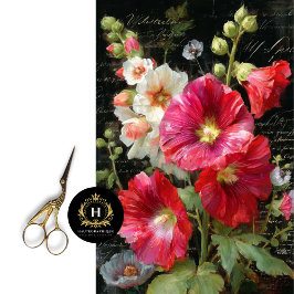 Papel De Seda Desnudos del Hollyhock de la cabaña brillante