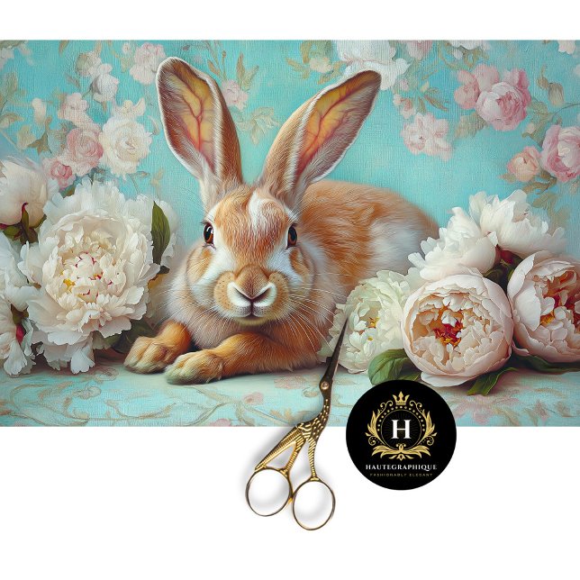 Papel De Seda Desnudos florales de conejo y peón rústicos (Subido por el creador)