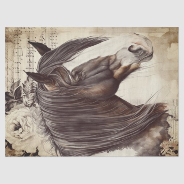 Papel De Seda Desnudos irlandeses de caballos de turba (Anverso)