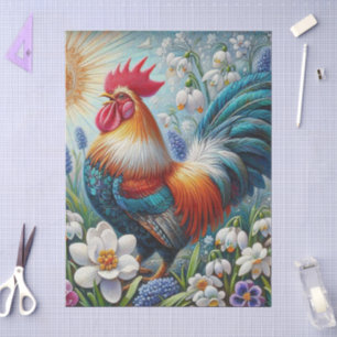 Papel De Seda Desnudos solares de flores de pollo de gallo