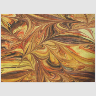 Papel De Seda Desorden de oro de Marble Fractal Abstract
