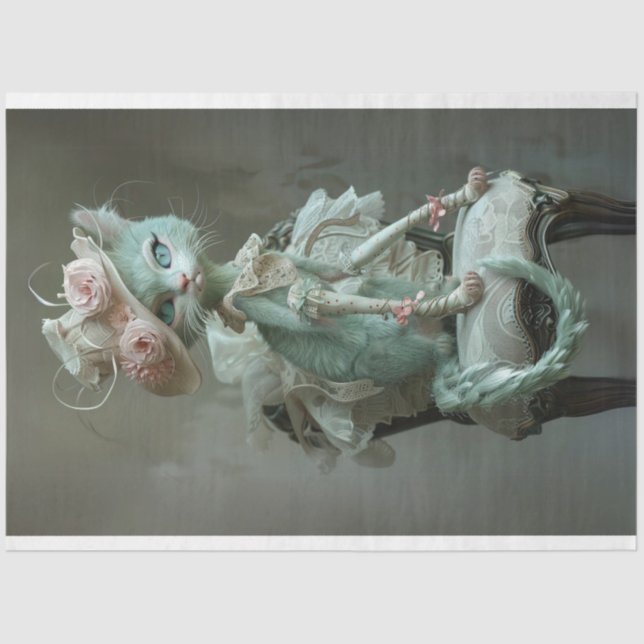 Papel De Seda Desorden del gato sinusal francés (Anverso)