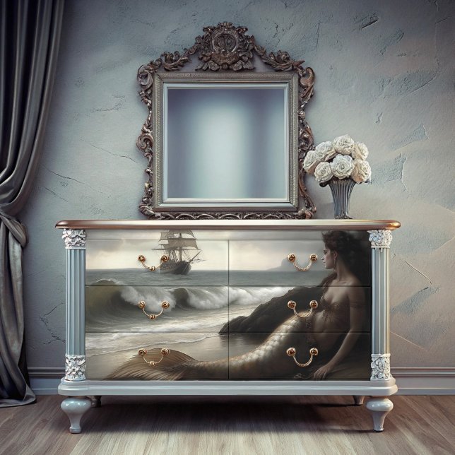 Papel De Seda Despedida a la familia de la sirena (Farewell Voyage Mermaid Decoupage Tissue Paper)