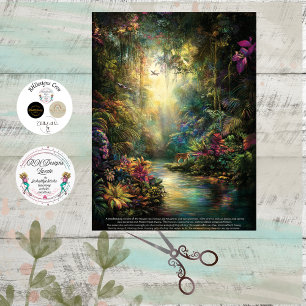 Papel De Seda Despegue Tropical Selva Lluviosa Hawaii Jungle
