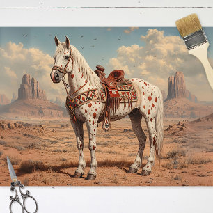 Papel De Seda Despertador pintado de caballos Appaloosa Decoraci