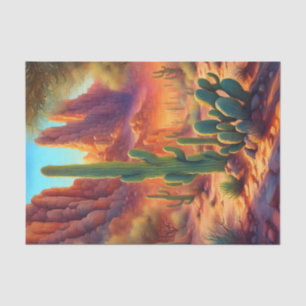 Papel De Seda Despertador solar derecho Cactus Paisaje Despertad