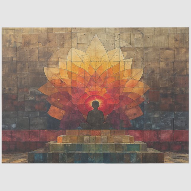 Papel De Seda Despertar espiritual Desenlace de Mandala (Anverso)