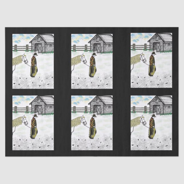 Papel De Seda Después de una equitación (Anverso)