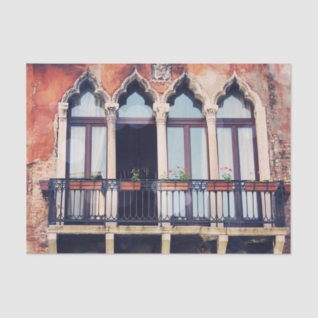 Papel De Seda Destinos | Edificio Rústico de Venecia (Anverso)